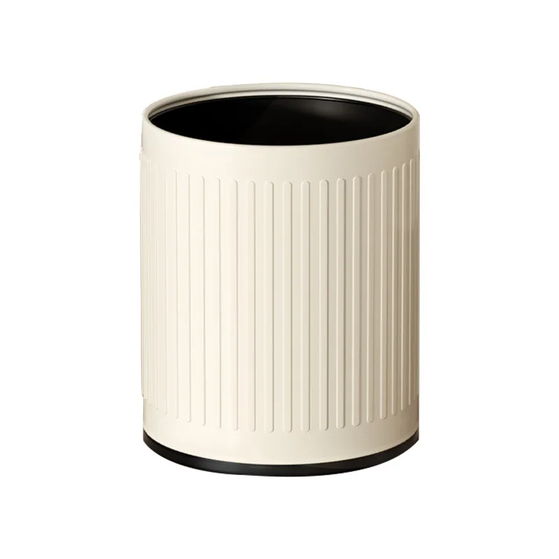 

Household Garbage Bin Metal Paint with High Appearance Value, Simple Double Layer Direct Drop Cream Style, Light Luxury