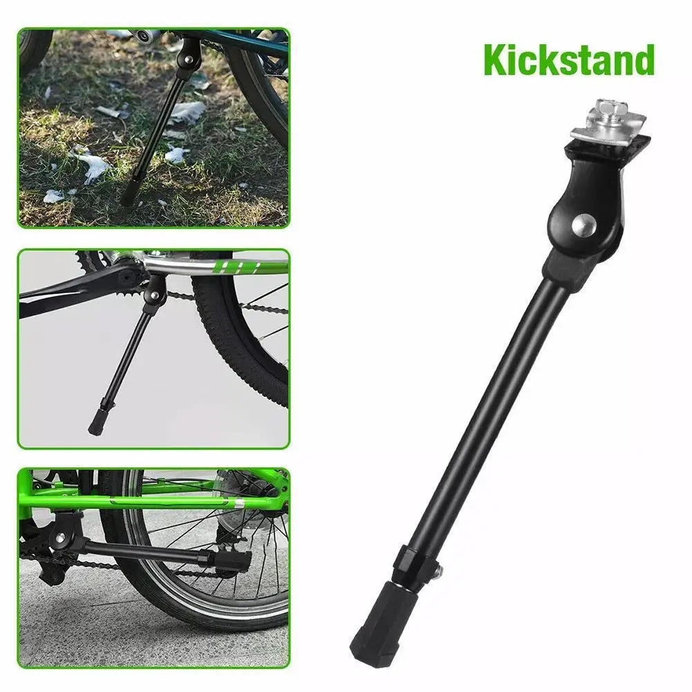 Stainless Steel Bbike Kickstand Adjustable Length Wear-resistant Non-slip Lightweight MTB Road Side Footrest Rack Support