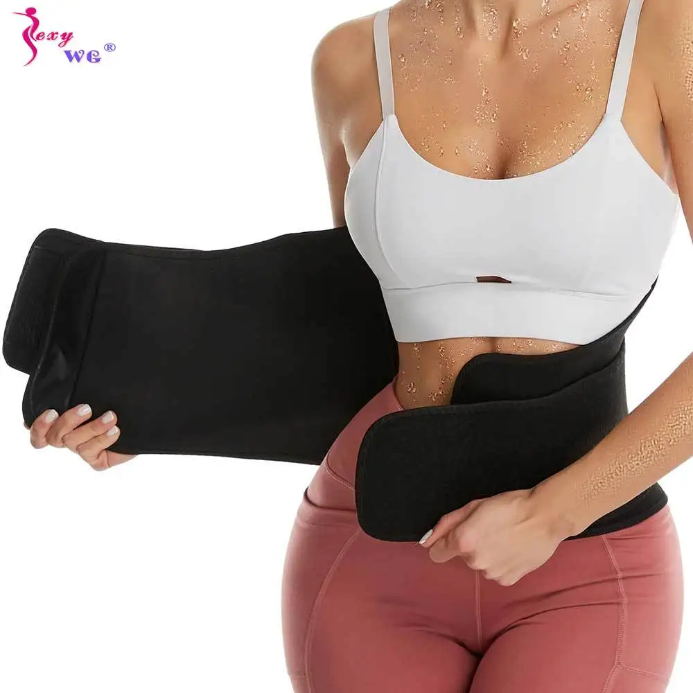 

SEXYWG Sweat Belt for Women Waist Trainer Weight Loss Waist Cincher Trimmer Belly Girdles Neoprene Band Body Shaper Fitness