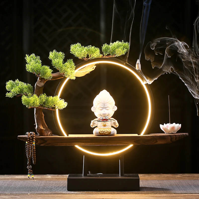 

Backflow Smoking Incense Holder Fragrance Figurine Zen Incense Burner Mini Waterfall Incienso Cascada Home Fragrance Products