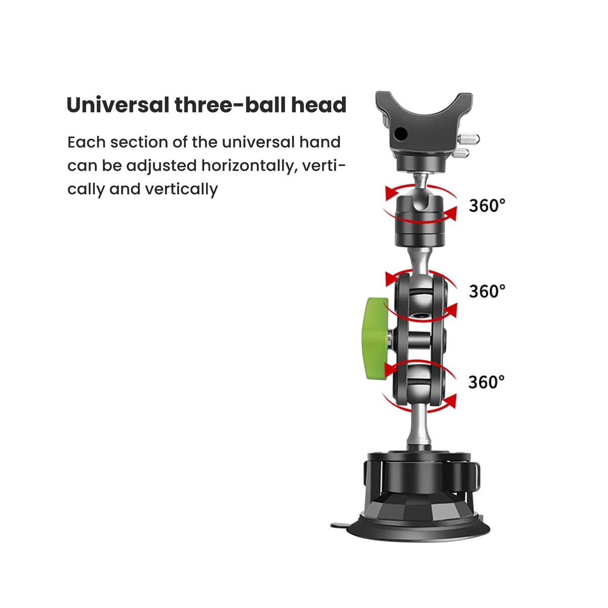 LanParte Phone Holder Car Phone Holder Stabilizer Selfie Stick 360&deg; Rotating Bracket