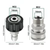 Pressure Washer Quick Connect Fittings M22 14mm to 3/8 Inch Pressure Washer Hose & Gun Adapter Max 4000PSI Car Wash Coupler 6