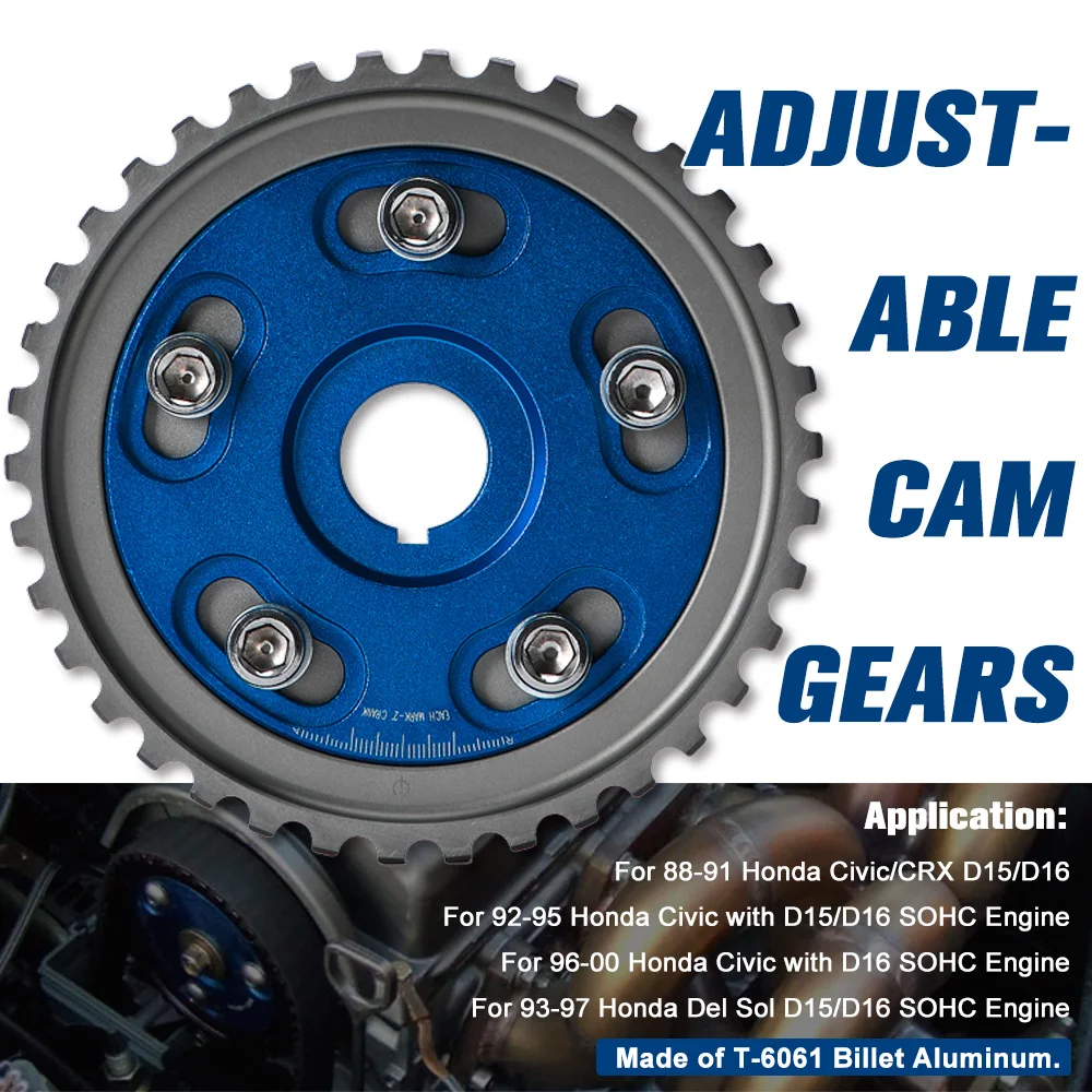 FOR HONDA SOHC D15/D16 D-SERIES ENGINE Adjustable Cam Gear Alloy Timing Gear CAM PULLEY PULLYS GEAR 1PCS