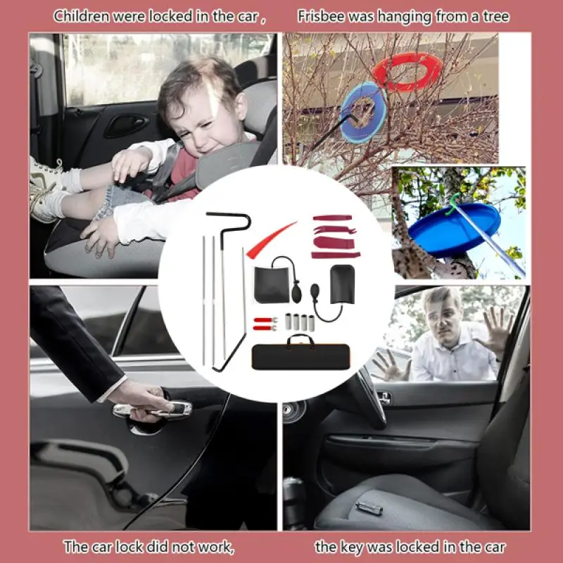 18 Pcs Car Repair Combination Suit Emergency Hand Tool for Car Door Interior Long Hooks Remover Repair Accessory Tools
