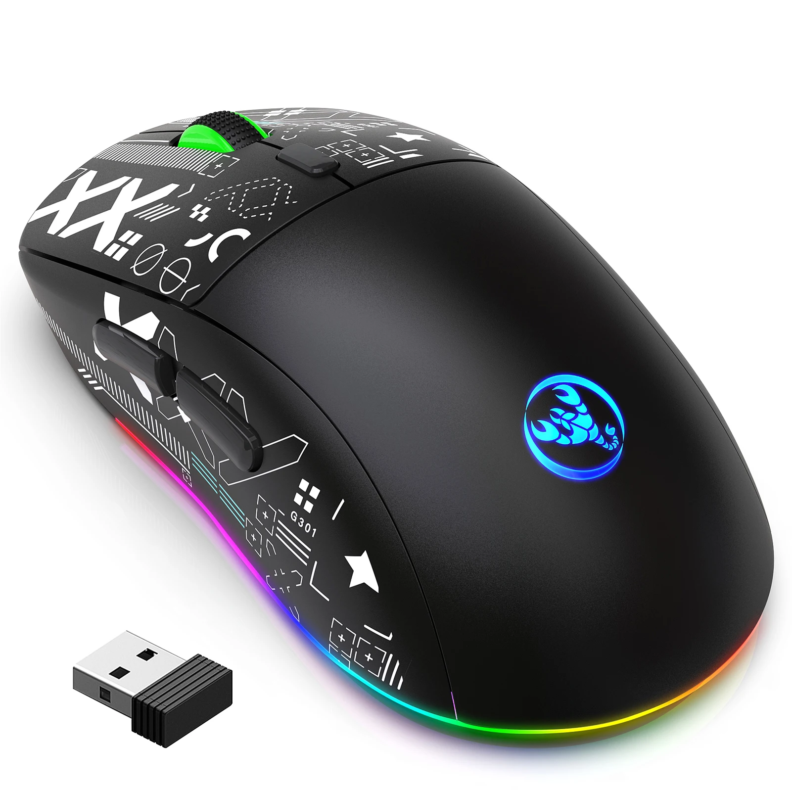 Hxsj Wired Membrane Keyboard And 2.4g Wireless Gaming Mouse Combo_voghion.com