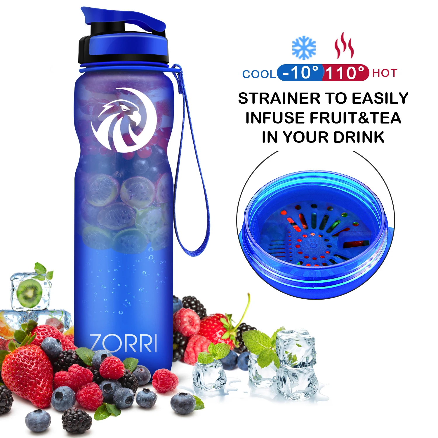 Portable Sports Water Bottle BPA Free Plastic Outdoor Travel Carrying Bottle Leakproof Drinkware