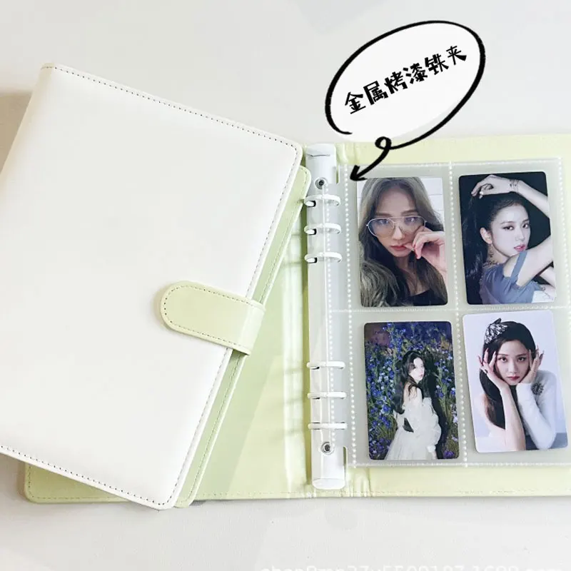 Yiwi Makaron Pu Leather Photocard Binder Kpop Photo Album Idol Kpop Photocard Album Name Card Collect Book Photocard Holder Book heart shaped a5 pu leather photocard binder collect book idol photo card holder photocards photo album storage book stationery