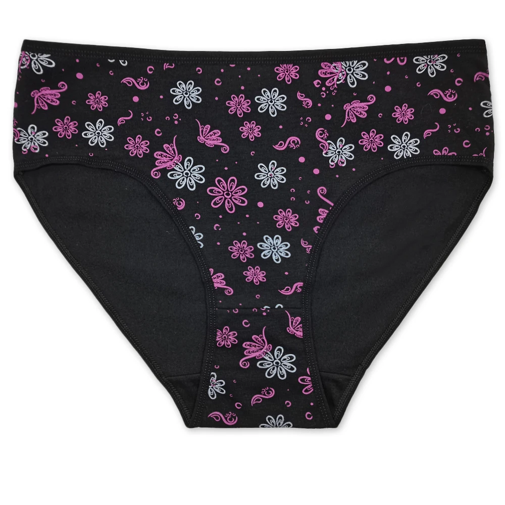 Women's Cotton Briefs 6 Pack Mid Rise Panties Image 3