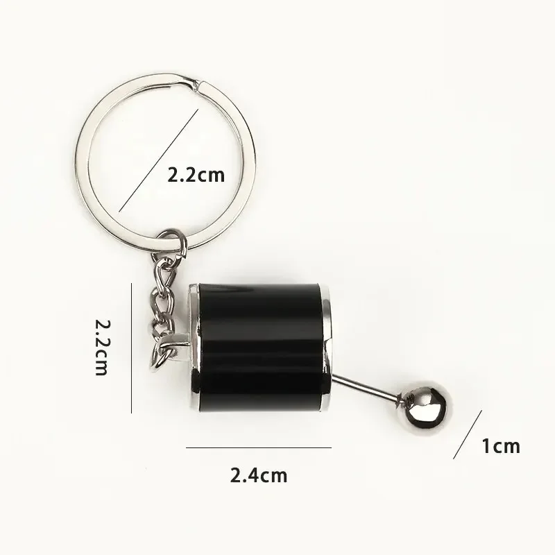 1PCS Car Modification Metal Keychain Six Gear Shift Shifter Pendant Charms metal keychain