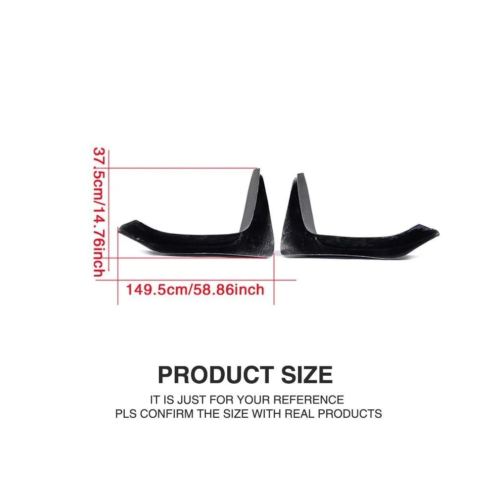 2PCS Front Bumper Lip Splitters Flap Cupwings For BMW 3Series F80 M3 4Series F82 F83 M4 2012-Splitters