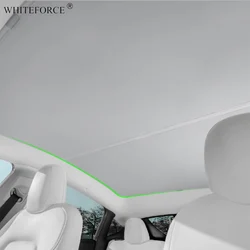 For Tesla Model Y/3 2021-2024 Collapsible Glass Roof Sunshade Model 3 Highland New Split Roof Sunscreen Insulation Baffle