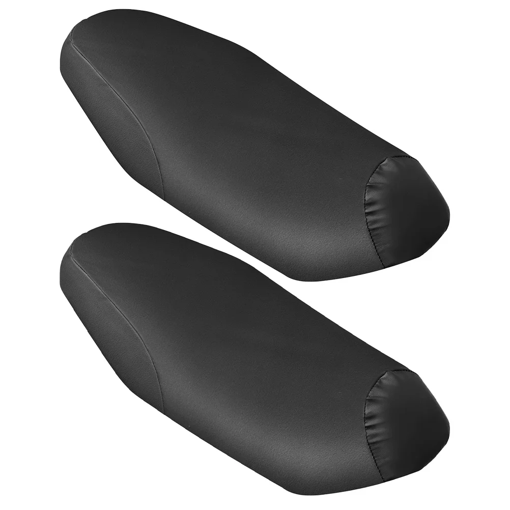 

2pcs Waterproof Comfortable Seat Saddle Cover Motorbike Fitting (Black)