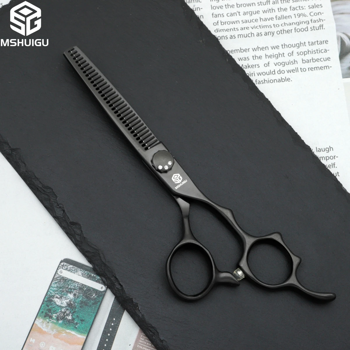 MSHUIGU Professionelle Friseurschere Multifunktionale Effilierschere mit Umkehrklinge VG10 4-7 Zoll Haushalts-Friseurwerkzeuge – Detail 1