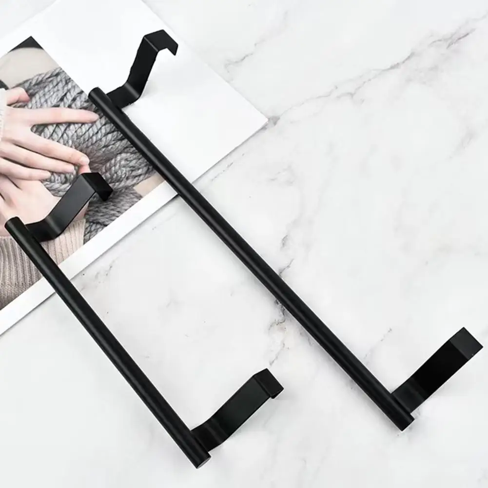 Kitchen Towel Holder Cabinet Door Towel Bar Rustproof Strong Load-bearing Simple Installation Rack Dish Towels Hanger