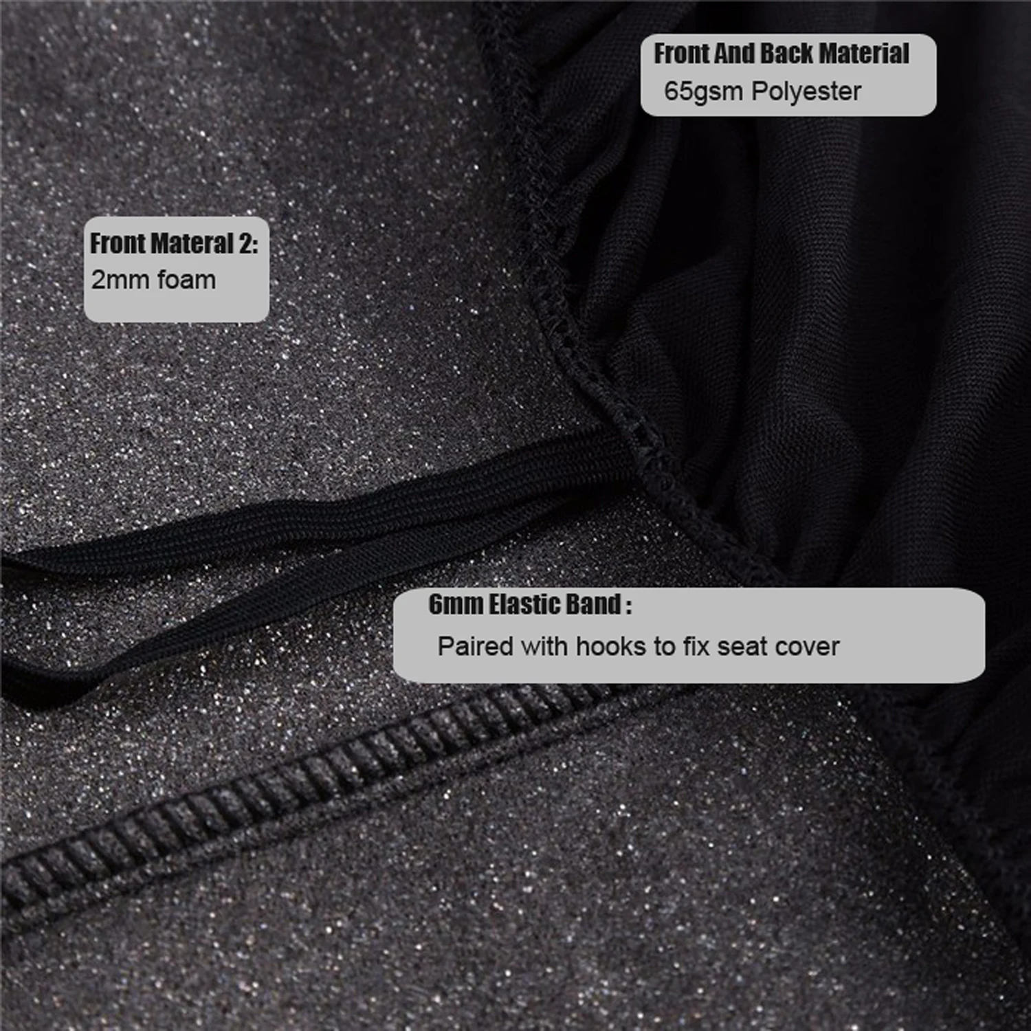 Sporty Two-Tone Fabric Car Seat Covers - Full Set for 5 Seats in Black, Red, Pink, Blue, Gray, Beige