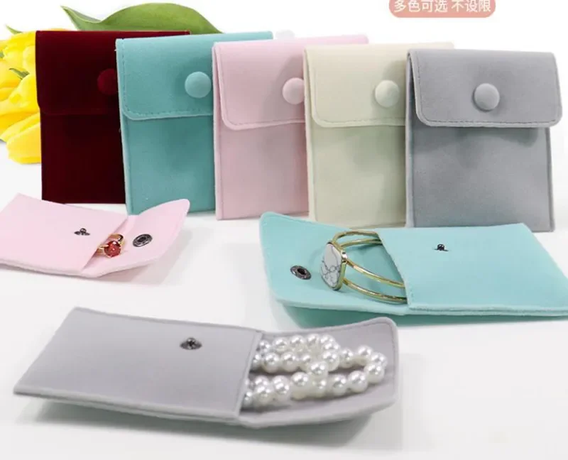 

1pcs Jewellery Pouch Packaging Bag Soft Velvet Gift Bracelet Necklace Earrings Rings Storeage