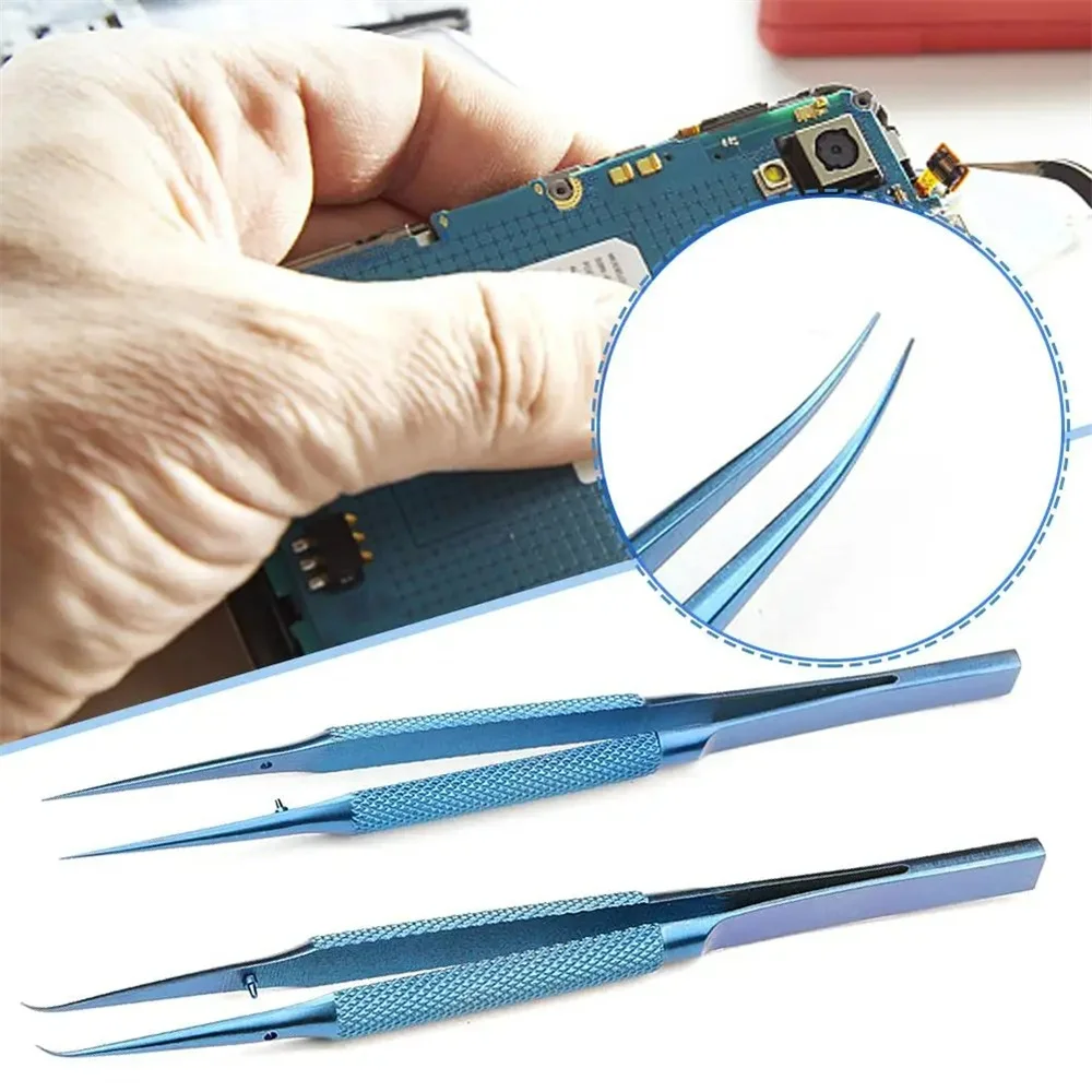 Tweezers Professional Titanium Alloy Tweezers Precision Tweezers Repair For Phones Tablet Laptop Fly Line Motherboard Antimagnetic Forcep