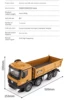 Huina 536 New Product Twelve Channel 1:14 Alloy Remote Control Full Scale 8-Wheel Heavy duty Engineering dump truck with lights 5