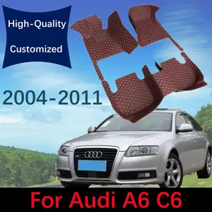 Auto Heck Kofferraum matte für Audi A6 C6 4F 2004 ~ 2011 2005 2006 2007  2008 2009 2010 Tablett wasserdichte Fuß polster Space Boot benutzer  definierte Carg Gepäck abdeckung Teppich Zubehör