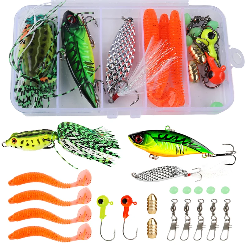 Fishing Pole Set Fishing Rod Sougayilang 1.8m 2.1m Baitcsting Rod 4 Section M Power Carbon 100M Fishing Line Lures Hooks Jig Head Pesca