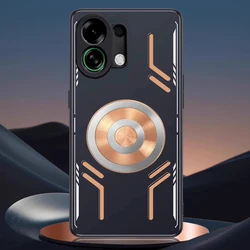 Premium Brass Graphene Cooling Phone Case with Metal Magnetic Red Copper Heat Dissipation Feature for OPPO K13 Turbo (B)