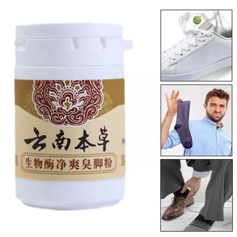 40g Herbal Anti-fungal Foot Powder Antibacterial Deodorant Itch Foot Antifungal Powder New Sweat Odor Anti Care herbal foot cream