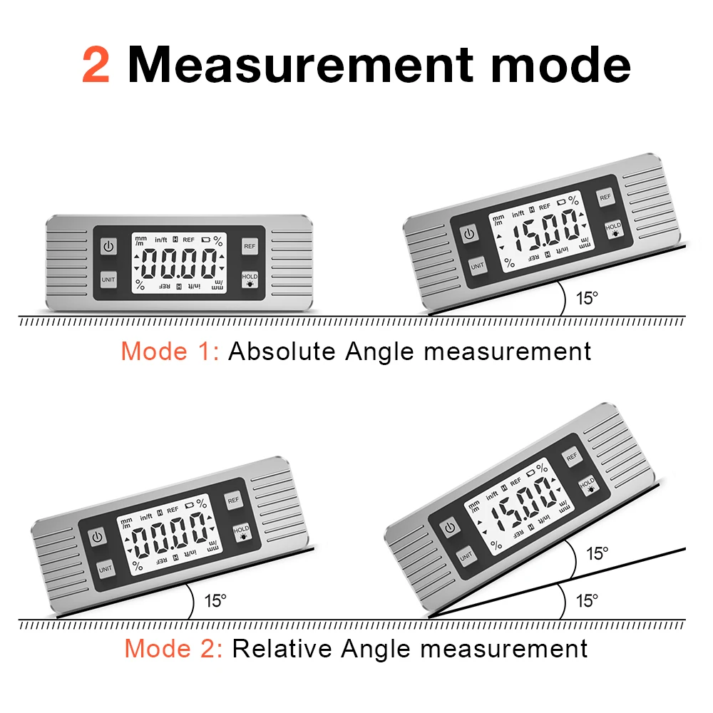 Digital Level Box Measuring Instrument for Woodworking Construction