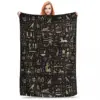 Ancient Egyptian Hieroglyphs Blanket Fleece Super Soft Throw Blankets Sofa Throw Blanket For Couch Travel Throws Bedspread Quilt 1