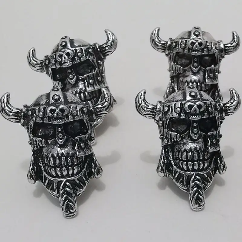 A52E Retro Vintage Haar Geflecht Bart Dreadlock Perlen Ringe Rohr Viking Charm Anhänger für DIY Halskette Schmuck Machen – Detail 8