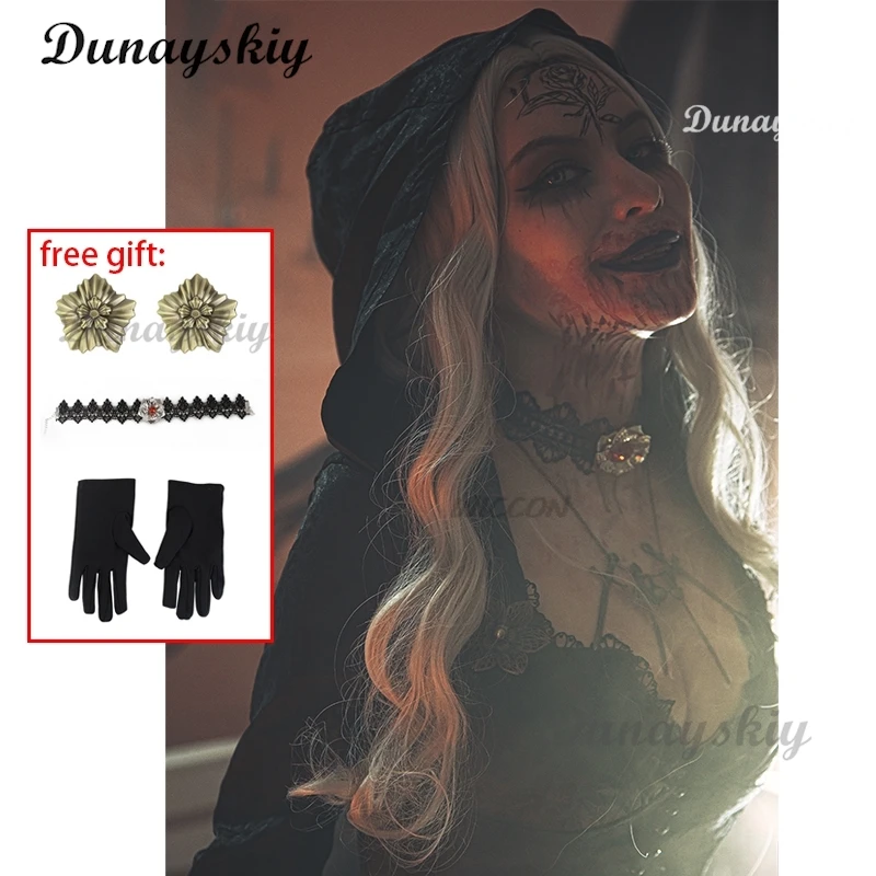 Gioco Resident Village Outfit Daniela Vampire Halloween Costume Horror Cosplay Gown Women Spaventoso Carnival Dress Gioco Gotico Evil 8