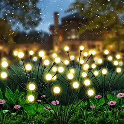 Enhanced Solar - Powered Firefly Outdoor Garden Lights - Waterproof and Vibrant Decorative Lighting - 0 - 5W (10L)