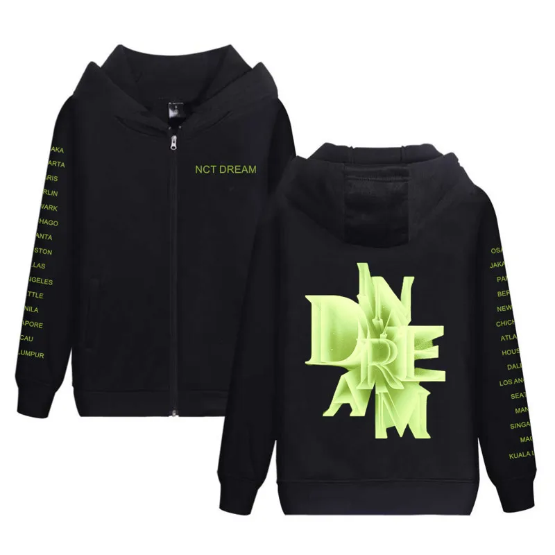 

K POP K-POP K POP NCT Dream Zip Up Женская/мужская толстовка с капюшоном MARK RENJUN Jeno HAECHAN JAEMIN Chenle Jisung куртка с капюшоном на молнии