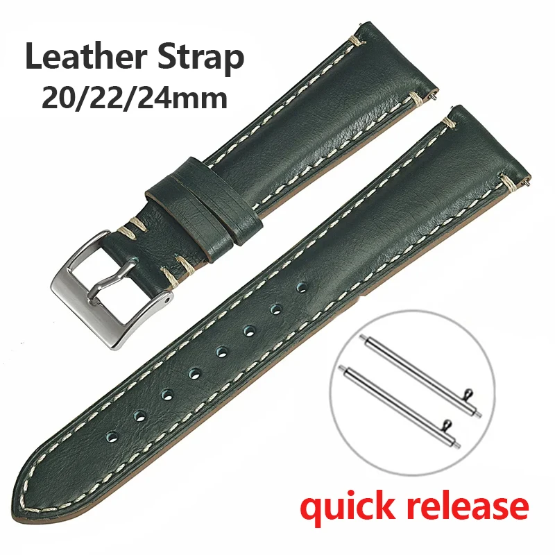 Cinturino In Pelle Universale Per Cinturino Orologio Seiko Retro Calfskin Per Rolex 20/24/22Mm Cinturini Da Polso Uomo Donna A Sgancio Rapido