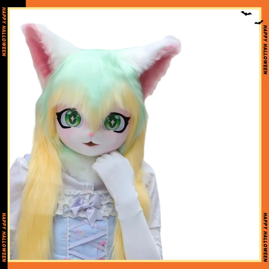 Fursuit Headset Furry Cosplay Costume Paw Head Base Comiket Furry Kig Kigurumi Animal Cat Rabbit Doll Beast Mask Cosplay Costume