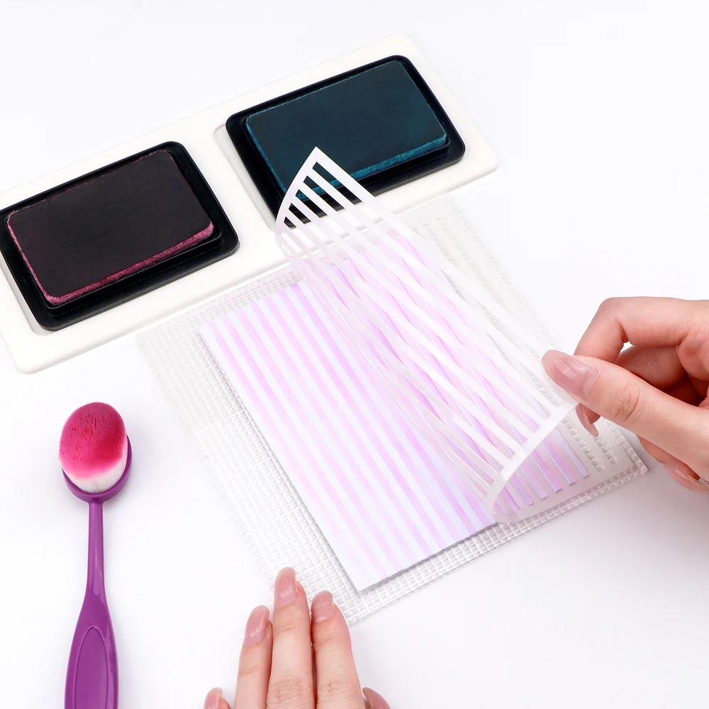Low tack sticky mat with grid for stamping stenciling ink blending clear photopolymer craft low tacky mat