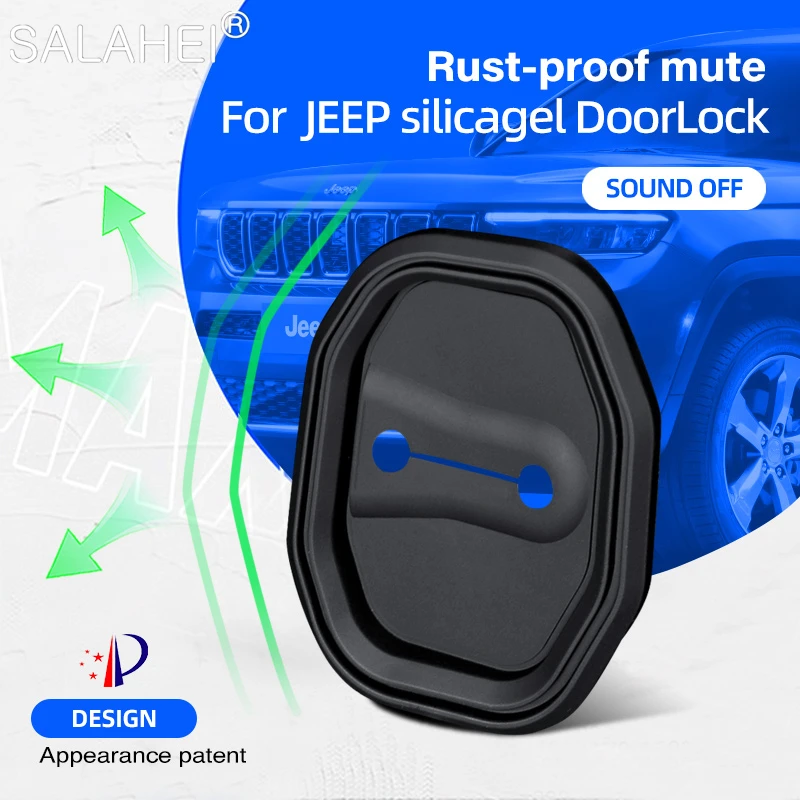 

4Pcs Silicone Car Door Lock Buckle Cover Protection For Jeep Grand Cherokee Compass Patriot Renegade Grand Commander Accessories