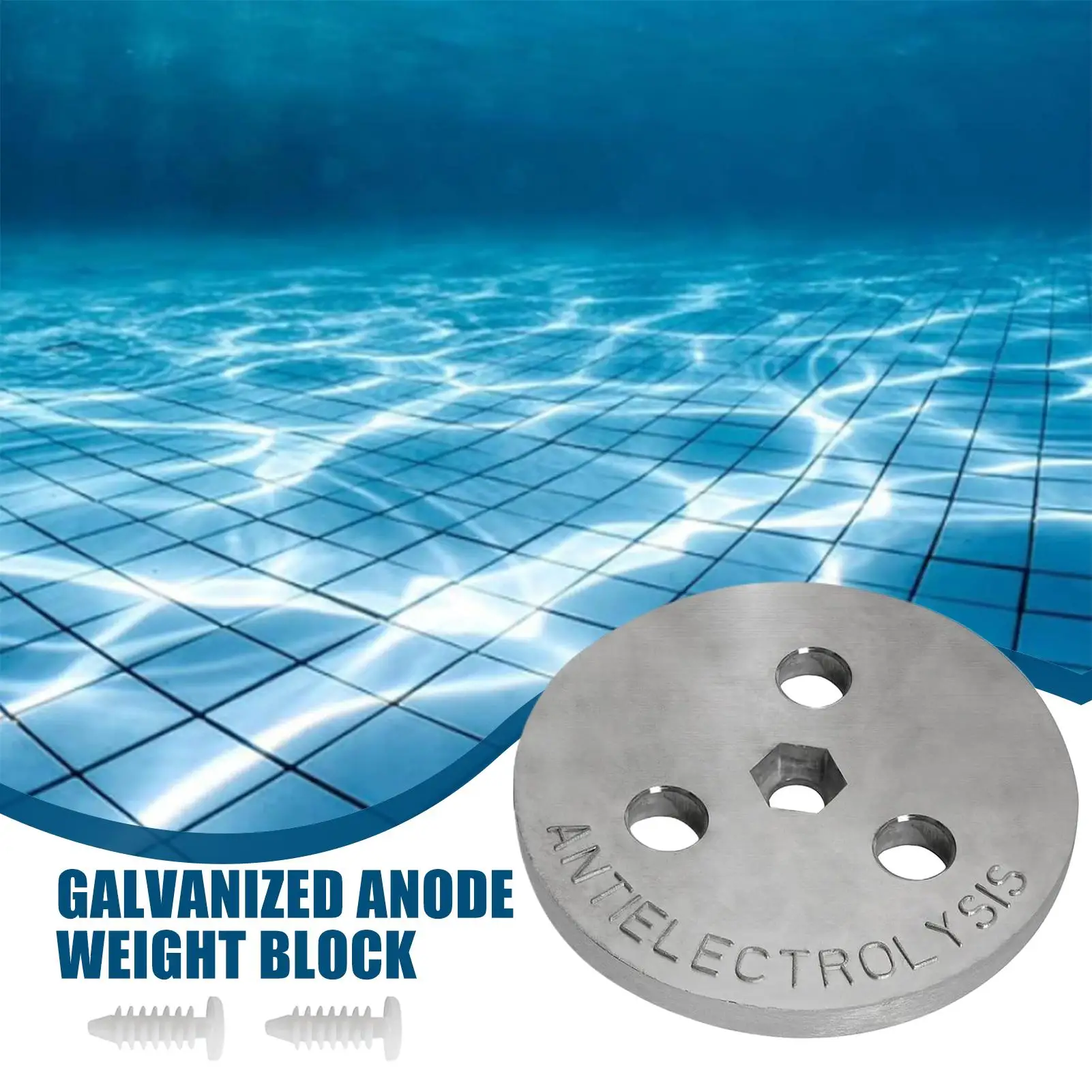 new Pool Skimmer Zinc Anode Weight Plate Anti-Electrolysis Weight Pool Skimmer Basket Weight Against Corrosion And Electrolysis