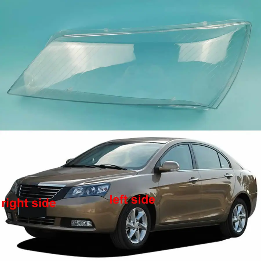 

For Geely Emgrand EC718 2009-2013 Sedan Black Headlamp Cover Transparent Headlight Shell Lens Replace Original Lampshade