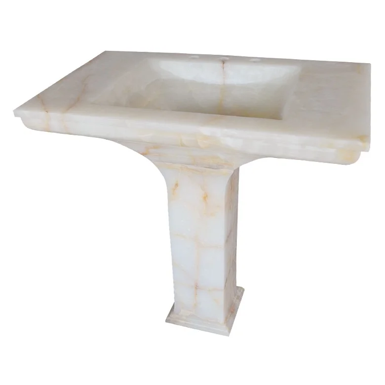 2022 Good Quality Hot Selling Cheap Price Indoor Hotel Private White Onyx Marble Pedestal Sink Bathroom Vanity With Sink grey car inner sunvisor sunshade panel housing vanity makeup mirror cover for bmw mini f54 f55 f56 f60 2015 2022