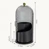 Rotating Toothbrush Holder 360-degree Rotating Toothbrush Makeup Brush Holder with Dustproof Cover Cosmetic Storage for Bathroom 6