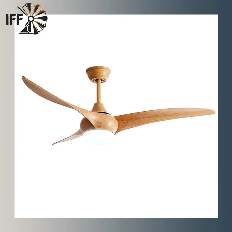 IFF 52 inch Modern Ceiling Fan with 24W LED light support Remote Control for Restaurant Living Room DC motor 110-240V ceiling fan led ceiling fan lights led fan light