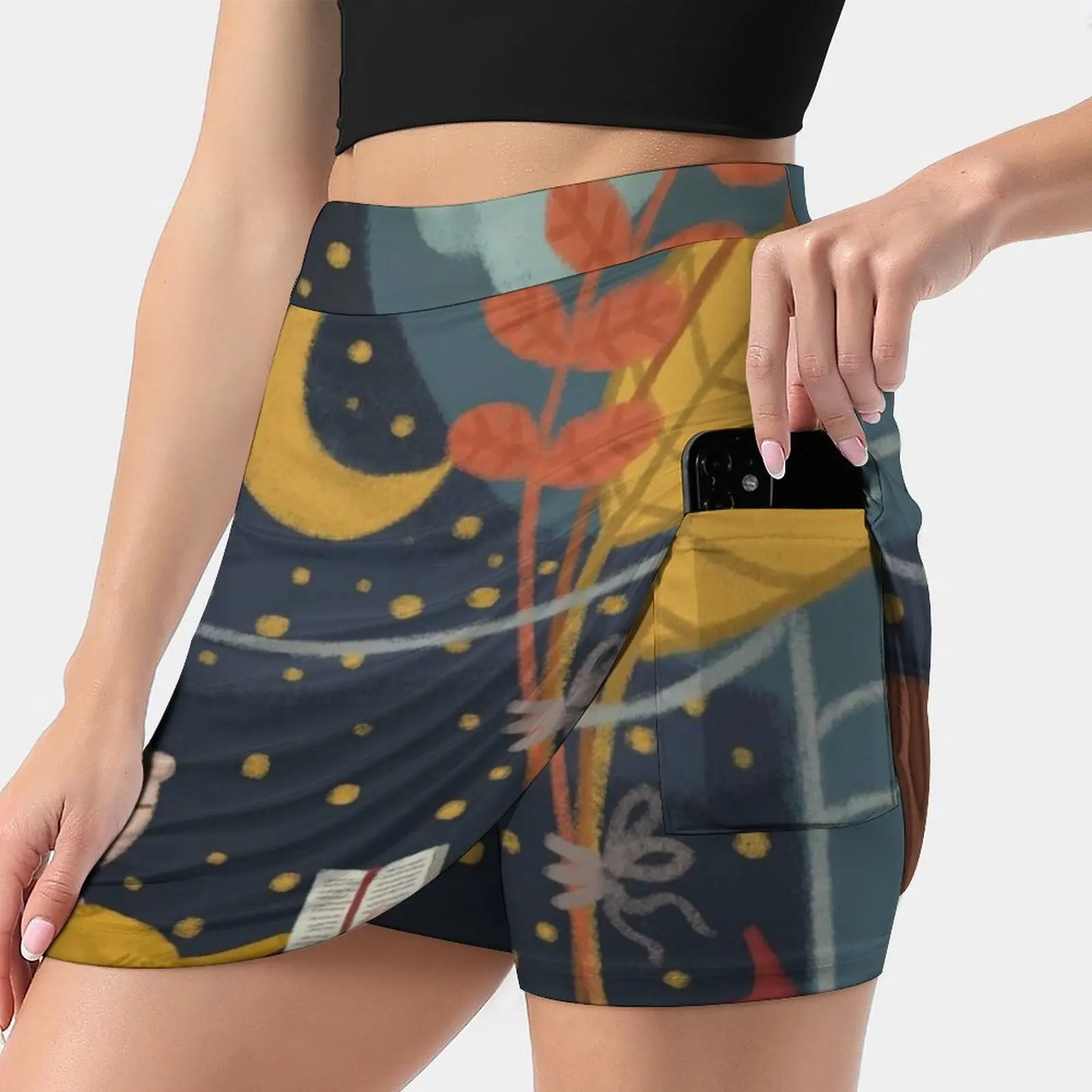 Una Tazza Di Cielo Stellato Gonna Moda Coreana Gonne Estive Per Le Donne Gonna Pantaloni A Prova Di Luce Illustrazione Digitale Bambini