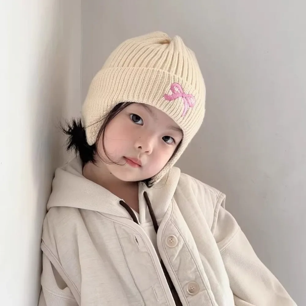 Polyester Kids Ear Protection Beanie Hat
