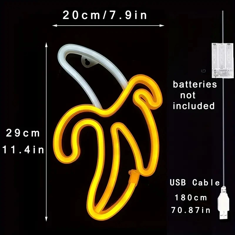 Banana Neon Signs Light 11.4\