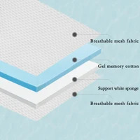 Matelas rempli d'éponge en mousse à mémoire de forme, drap de couvre-lit de matelas tatami pliant, matelas doux en coton à mémoire de forme éponge 3