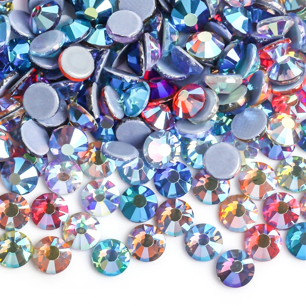 thumbnail image 1 of SS6-SS30 40 colores Cristal AB Mejor DMC Hot Fix Rhinestones, Strass de vidrio Hotfix Hierro en diamantes de imitación Costura y decoraciones de tela, 1 of 5