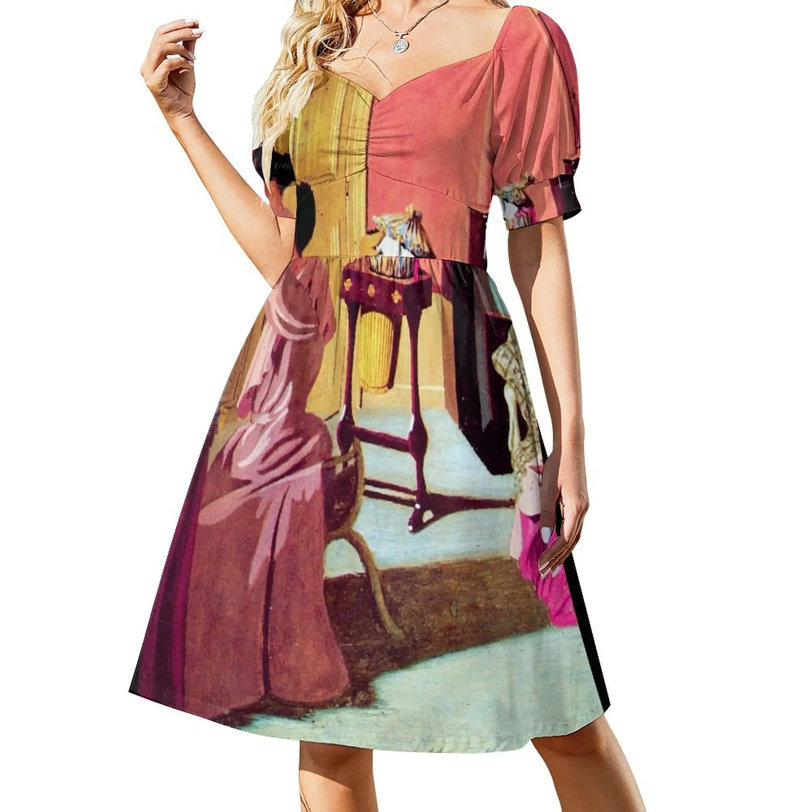 

Felix Vallotton - Woman being capped (new color editing) Sleeveless Dress Beachwear cute dress
