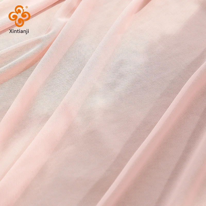 45X150cm 4-way Stretch Soft Nude Pink Power Mesh Tulle Fabric By Half Yards for Sewing Clothes Backing Dress Wedding Clothing