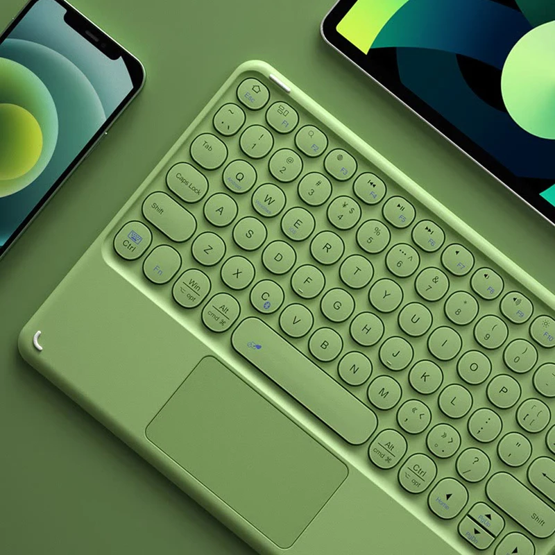 Teclado sem Fio Universal para a Tabuleta Suporte da Almofada do Toque do Teclado de Bluetooth de Rouond Windows Ios - Imagem 4