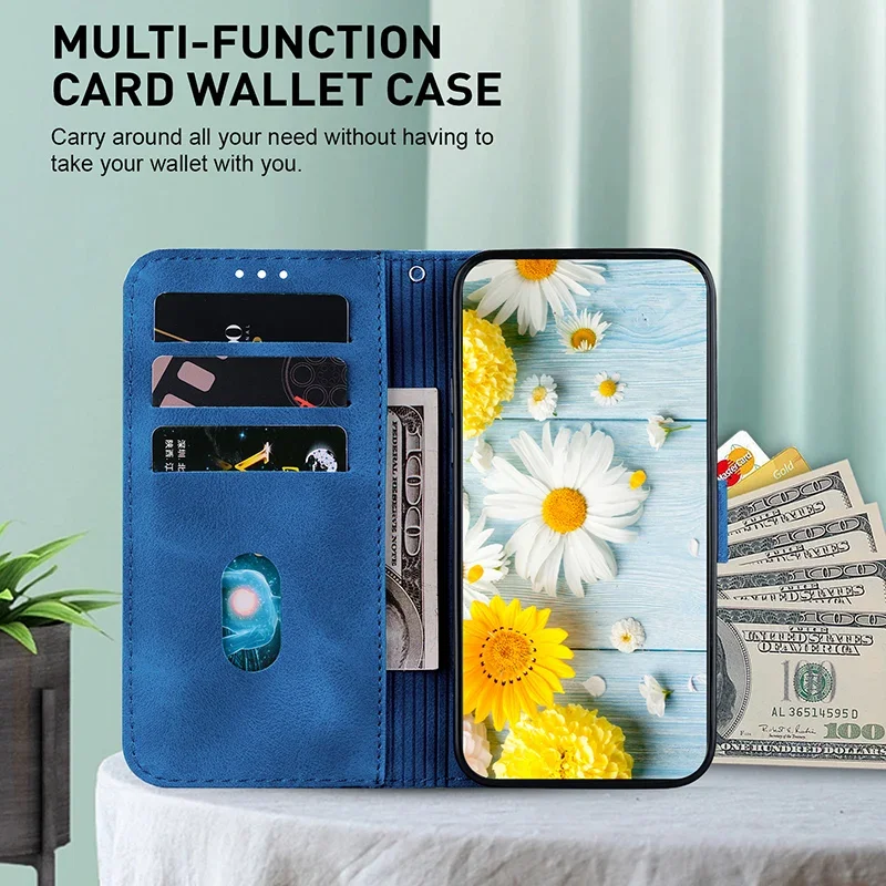 Leather Wallet Phone Cover with Card Slot – Elegant & Durable Protection